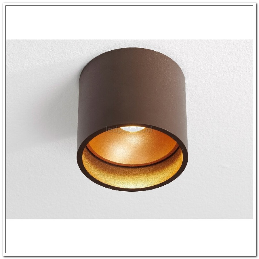 Plafondlamp spot bruin/goud &quot;Orleans&quot; Ø11cm 10h LED 7W dimbaar