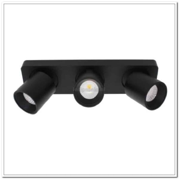 spot laguna zwart 3-lichts IP20 LED 3x6W 2700K 1620lm dimbaar - Afbeelding 4