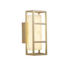 Mirage LED Wall Light, Matt Gold & Marbleised Resin