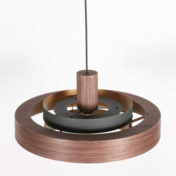 Hanglamp Flinter 3329E Stijlvol Houtmotief met Warme Gouden Binnenkant - Afbeelding 13