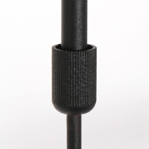 Zwarte 3-lichts hanglamp Stang 3744ZW met blank naturel gras kappen - Afbeelding 11