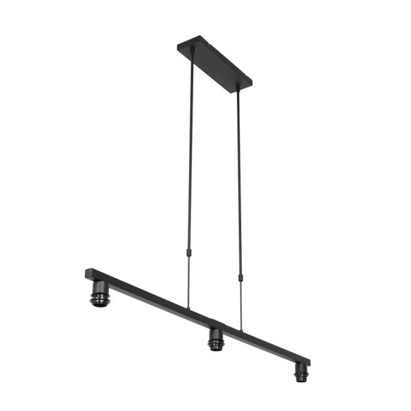 Zwarte 3-lichts hanglamp Stang 3744ZW met blank naturel gras kappen - Afbeelding 15