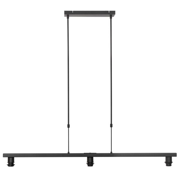 Zwarte 3-lichts hanglamp Stang 3744ZW met blank naturel gras kappen - Afbeelding 19