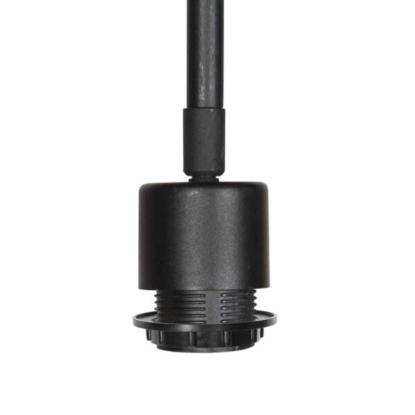 Zwarte Wandlamp Bloeba 4182ZW met naturel gras kap - Afbeelding 3