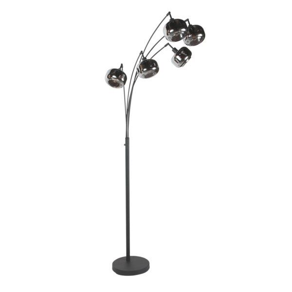 Zwarte 5-Lichts Vloerlamp Tenebris 4214ZW – Luxe en Sfeervolle Verlichting - Afbeelding 2