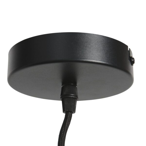 Hanglamp DownLume 4215ZW – Slanke zwarte blikvanger met gouden detail - Afbeelding 5