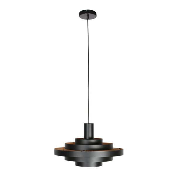 Zwarte Hanglamp Halo Cirque 4217ZW – Uniek Lichtspel met Elegante Metalen Ringen - Afbeelding 7