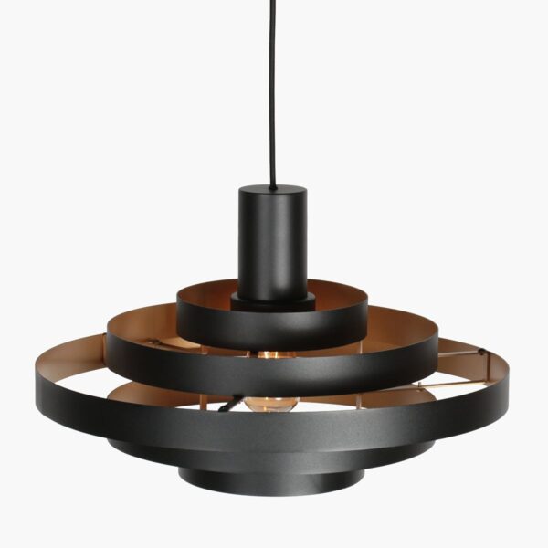 Zwarte Hanglamp Halo Cirque 4217ZW – Uniek Lichtspel met Elegante Metalen Ringen - Afbeelding 8