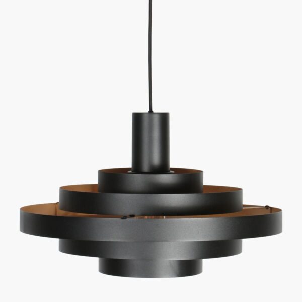 Zwarte Hanglamp Halo Cirque 4217ZW – Uniek Lichtspel met Elegante Metalen Ringen - Afbeelding 9