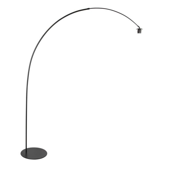 Booglamp Curve 4279ZW – Elegant contrast in zwart linnen en goud - Afbeelding 7