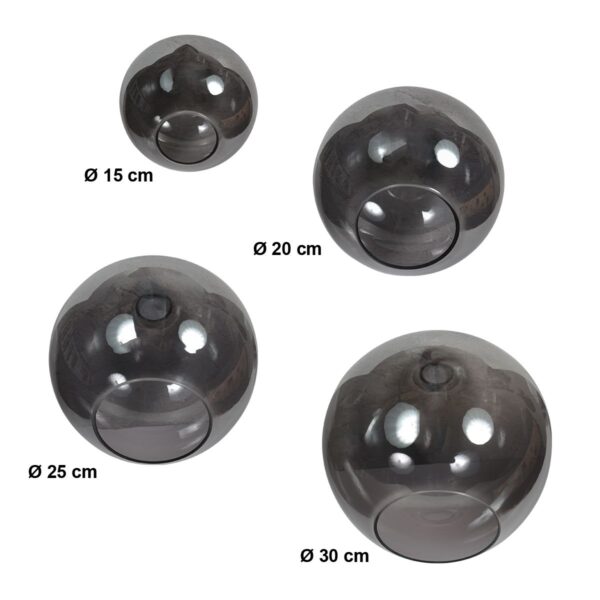 HaloSwap 4281ZW – Zwarte hanglamp met smoke glas in speels design - Afbeelding 5