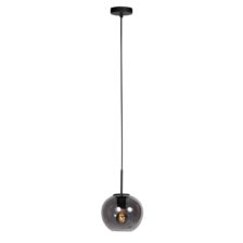 HaloSwap 4291ZW – Zwarte hanglamp met stijlvol smoke-kleurig glas