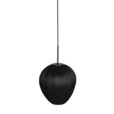 HaloSwap 4297ZW – Zwarte hanglamp met lichtdoorlatende linnen kap (Ø 25 cm)