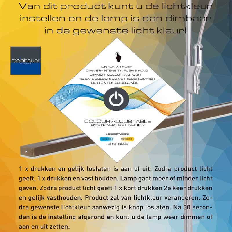 Vloerlamp Zenith 7862BR Brons Lichtkleur instelbaar - Afbeelding 14