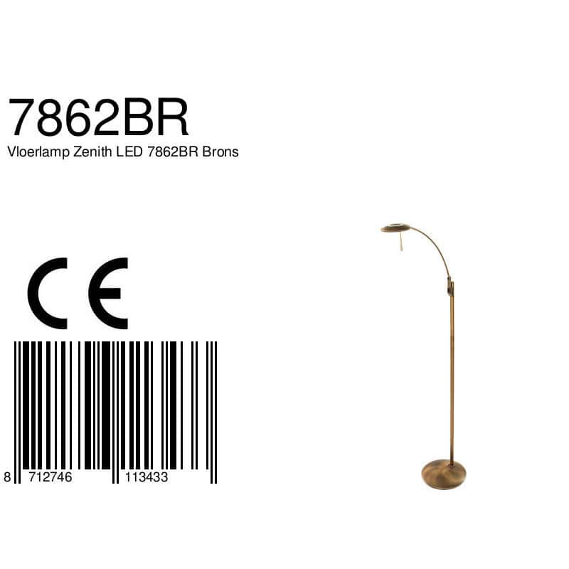 Vloerlamp Zenith 7862BR Brons Lichtkleur instelbaar - Afbeelding 8