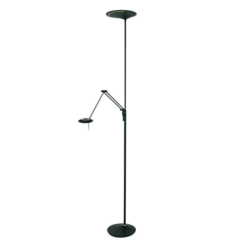 Vloerlamp Zodiac 2107ZW Zwart Knikarm Dimbaar - Afbeelding 2