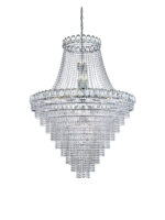 Louis Phillipe  28Lt Chandelier - Chrome Metal & Crystal