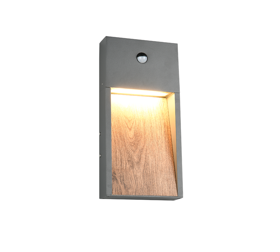 Wandlamp 246969135 houtimitatie IP44 SALMON